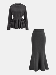 Knit Mermaid Midi Skirt