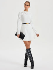 Shoulder-ruched Minimal Dress