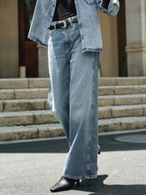 High-Waist Straight-Leg Denim Jeans