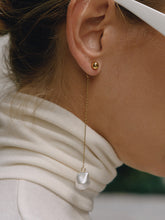 Baroque Pearl Golden Chain Drop Earring