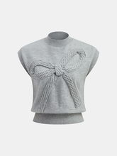 Bow Detail Knitted Vest