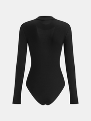 Sheered Crew Neck Bodysuits