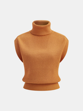 Turtleneck Sleeveless Sweater Vest