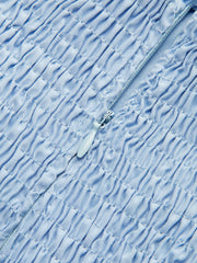 Knotted Gathered Long Sleeve Dress