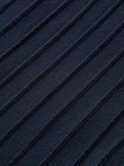 Denim Trim Knitted Peplum Cardigan