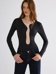 Mesh Patchwork Skinny Bodysuits