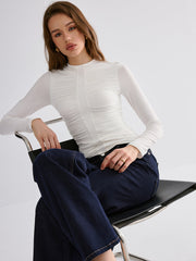 Ruched Long Sleeve Top