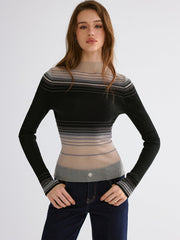 Gradient Mesh Knit Top