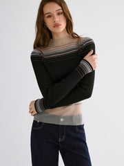 Gradient Mesh Knit Top