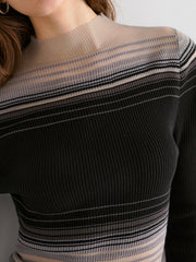 Gradient Mesh Knit Top