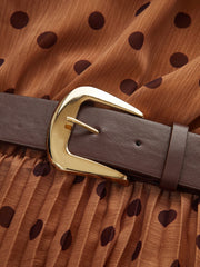 Halter Neck Polka Dot Dress with Belt