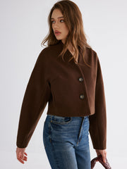 Wool-Blend Cropped Jacket