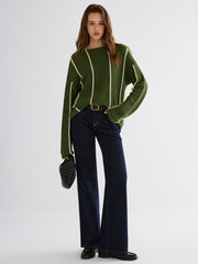 Contrast Striped Sweater