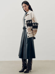 Jacquard Casual Knit Outerwear