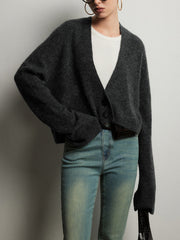 Buttoned Slouchy Cardigan