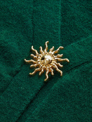 Metal Detail V-Neck Cardigan