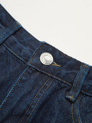 Mid-Waisted Denim Wide-Leg Jeans