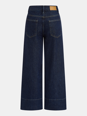 Mid-Waisted Denim Wide-Leg Jeans