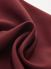 High-Waisted Chain Pleated Wide-Leg Pants