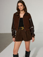 Pocket Corduroy Shorts without Belt