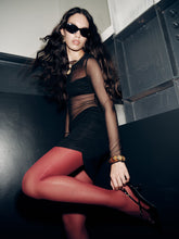 Sheer Mesh Paneled Bodycon Mini Dress