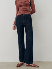 Denim Mid-Waist Flared Jeans