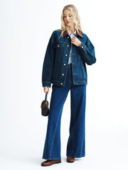 Corduroy Collar Denim Jacket