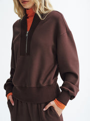 V-Neck Half-Zip Sweatshirt