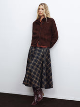 Cable-Knit Button-Front Cardigan