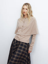 Layered Cape-Style Cardigan