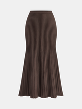 Textured Rib-Knit Mermaid Midi Skirt