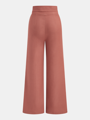 Double-Waistband High-Waisted Wide-Leg Pants