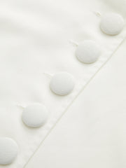 V-Neck Button Midi Dress