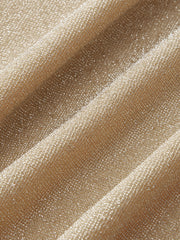 Mock Neck Ruched Slit Maxi Dress