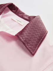 PU Collar Cropped Jacket