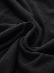 Striped Shirt Panel Long-Sleeve Knit Top