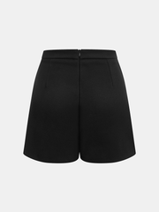 Vintage Button Asymmetric Mini Skirt
