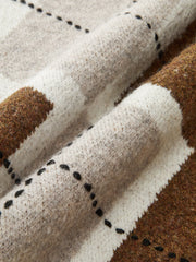 Argyle Turtleneck Knit Vest