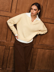 2 in 1 Polo Collar Layered Sweater