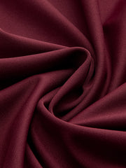 Faux Leather Panel Ruched Midi Skirt