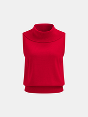 Turtleneck Sleeveless Knit Vest