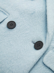 Double-Breasted Fuzzy Blazer