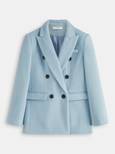 Double-Breasted Fuzzy Blazer