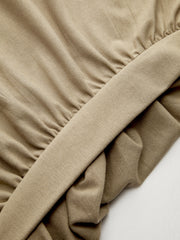 Ruched Asymmetric Midi Skirt