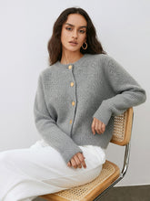 Metal Button Wool-Blend Sweater