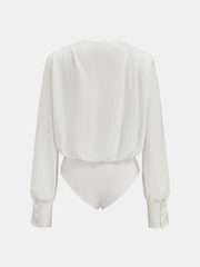 Satin Hook-and-Eye Bodysuit