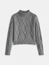 Cable Knit Mock Neck Sweater