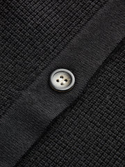 Contrast Ruffle Hem Button Cardigan