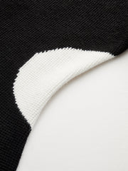 Contrast Ruffle Hem Button Cardigan