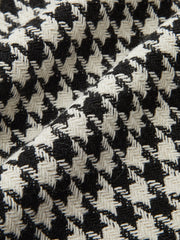 Houndstooth Tweed Mini Dress with Horsebit Detail